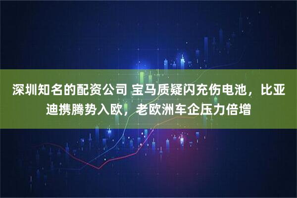 深圳知名的配资公司 宝马质疑闪充伤电池，比亚迪携腾势入欧，老欧洲车企压力倍增